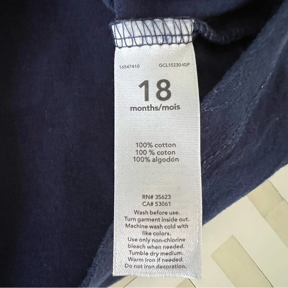 CARTERS Mighty Cute Dino Navy Cotton Tee, 18mo